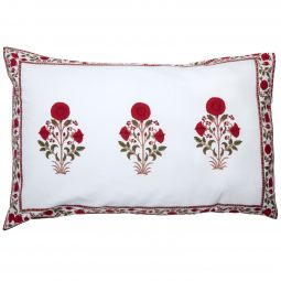 Amaya Reversible Pillow Case - Red